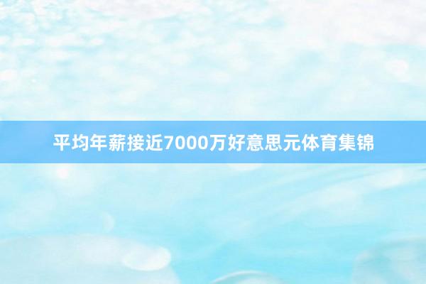 平均年薪接近7000万好意思元体育集锦