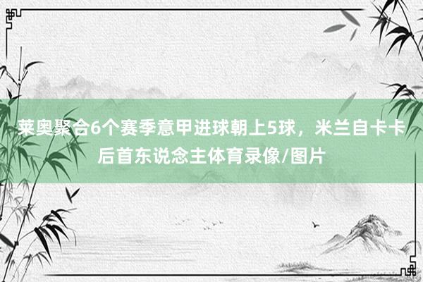 莱奥聚合6个赛季意甲进球朝上5球，米兰自卡卡后首东说念主体育录像/图片