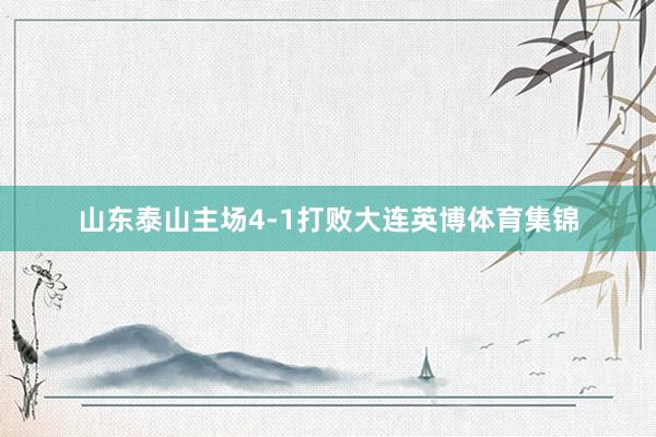 山东泰山主场4-1打败大连英博体育集锦
